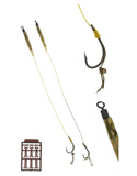Bull Tackle-Blow Back Combi Rig - 40lb Camotex Semi Stiff x 2 Előkötött horog-BT1035