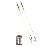 Bull Tackle-Blow Back Combi Rig - 40lb Camotex Semi Stiff x 2 Előkötött horog-BT1035