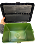 Szerelékes Horgász Láda-zöld 35*22*38